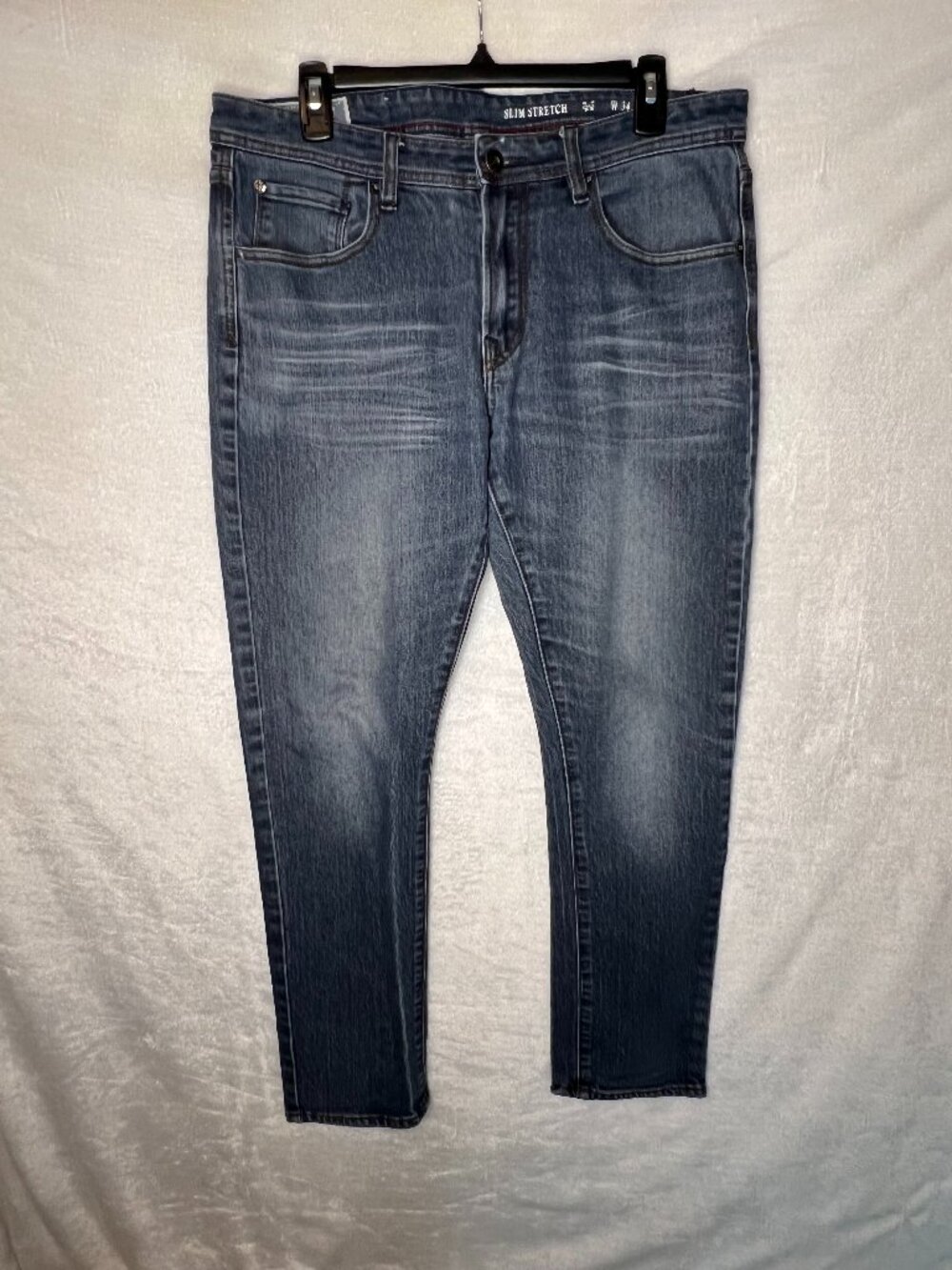 MBX by Maurice slim stretch dark wash blue jeans 34w 32L
